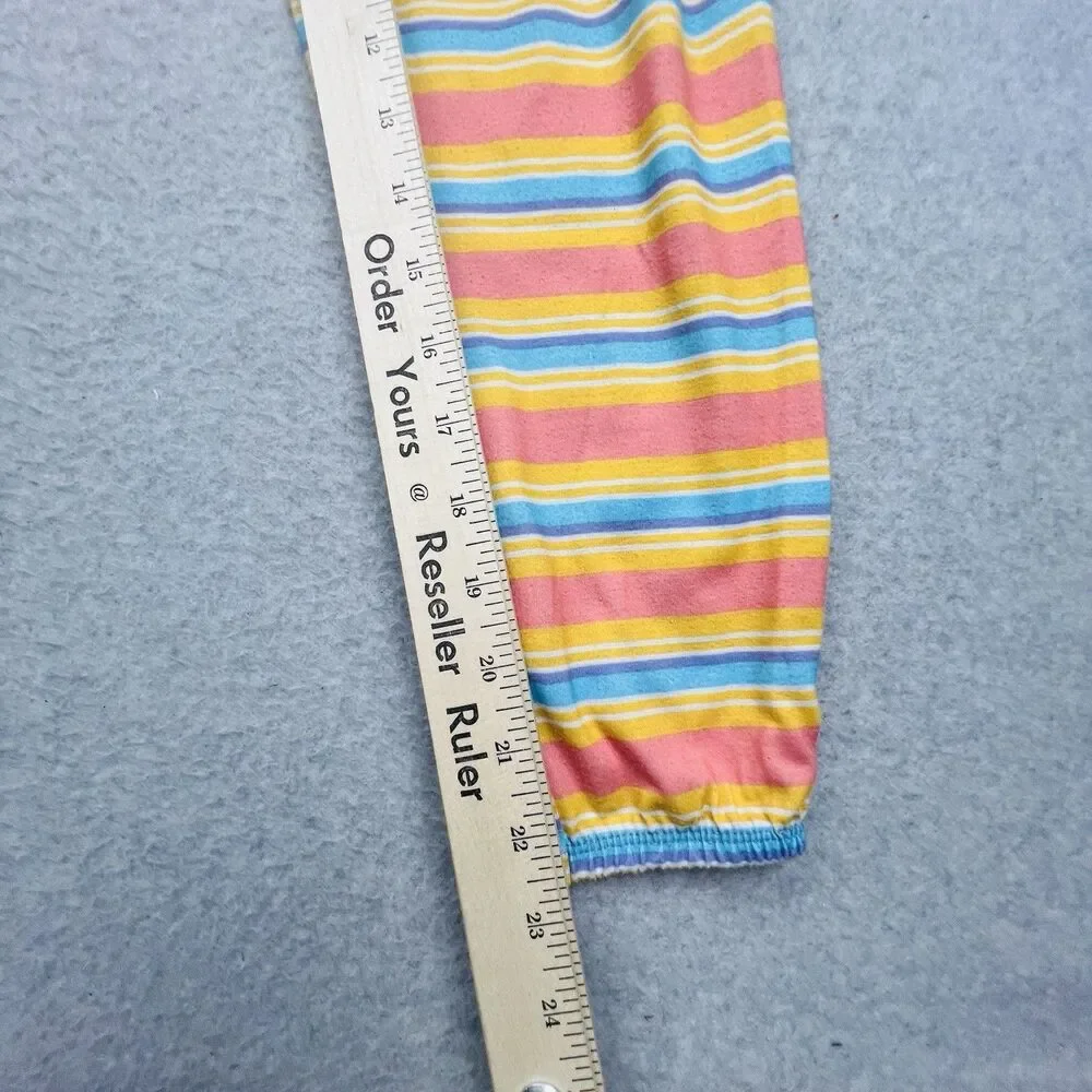 Lucky Brand Girls 10/12 Rainbow Stripe Tank Jogger 2 Piece Lounge Set